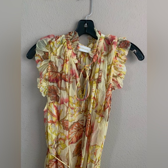 NWT Authentic Zimmermann Matchmaker Flutter Floral Midi-Dress size AU 3 - Picture 3 of 11